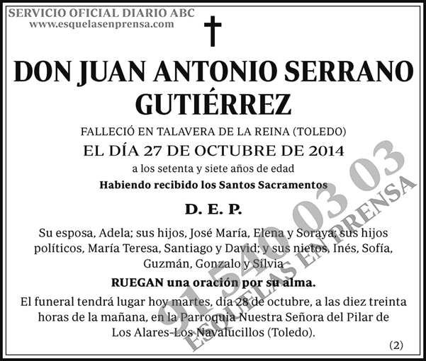 Juan Antonio Serrano Gutiérrez